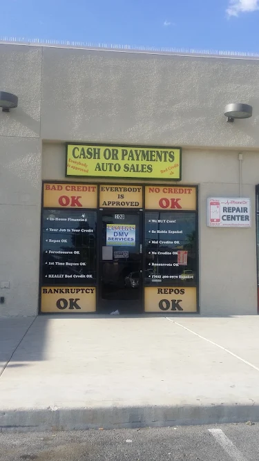 Cash Or Payments Auto Sales, buy here pay here car dealer in Las Vegas, NV