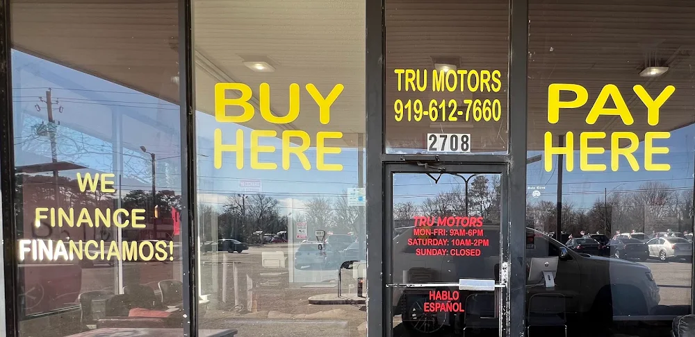 Tru Motors, buy here pay here car dealer in Raleigh, NC
