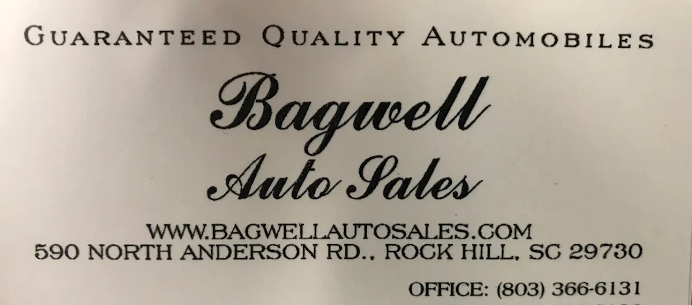 Bagwell Auto Sales, buy here pay here car dealer in Rock Hill, SC
